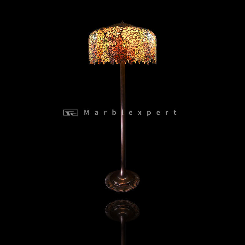Tiffany floor lamp/ high quality nature gemstone tiffany floor lamp/ semiprecious stone tiffany floor lamp /Baroque Style Modern Wedding & Living Room Lamp /Classic Luxury Lamp -1