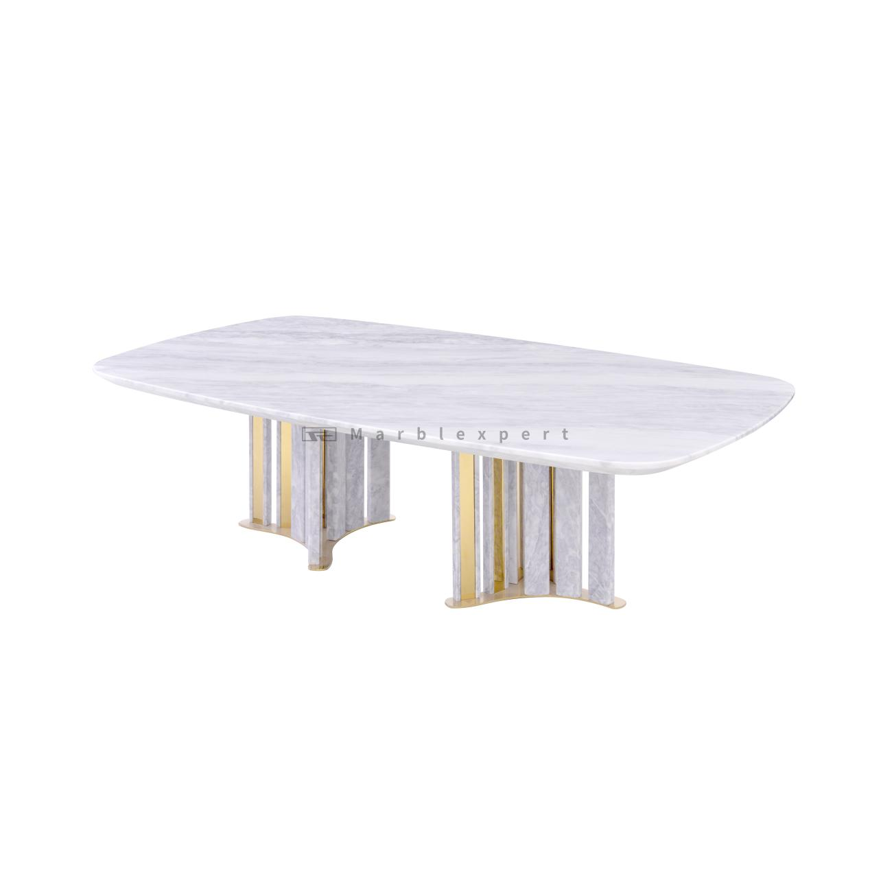 Modern minimalist style! Uniquely - shaped coffee table, creating a stylish corner in the living room