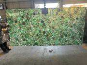 Green Colorful Agate Semiprecious Stone Slab 240UP*120UP*2CM Modern Design Durable & Water Resistant for Wall Cladding & Countertop