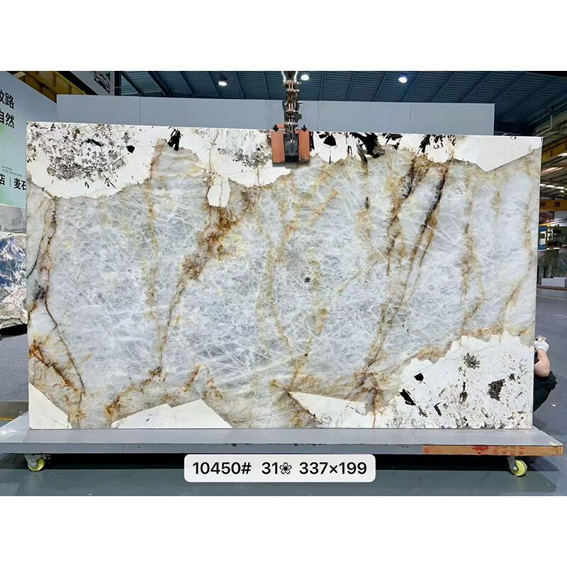 Patagonia Quartzite Slab Translucent 240UP*120UP*2CM Modern Design Durable & Water Resistant for Wall Cladding & Countertop