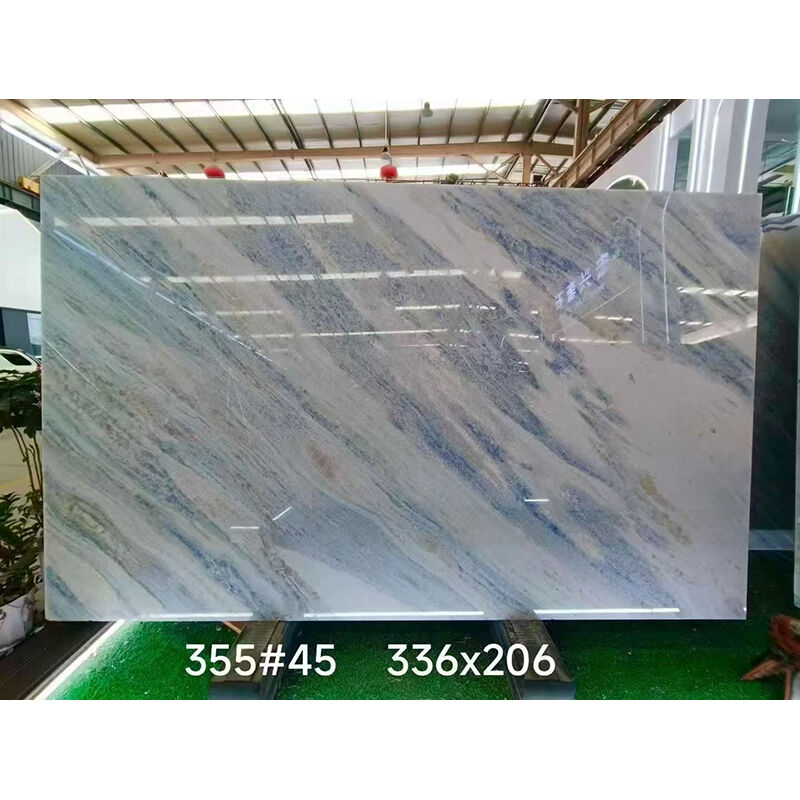 Blue Crystal Marble Slab 240UP*120UP*2CM Modern Design Durable & Water Resistant for Wall Cladding & Countertop