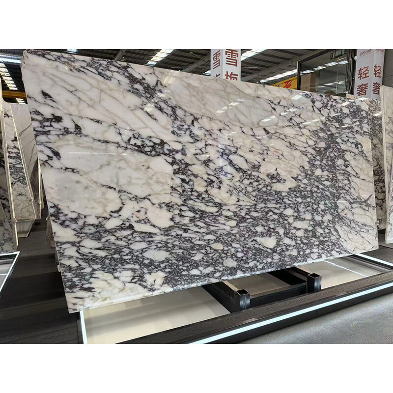 Tấm đá cẩm thạch trắng Bulgari 240UP*120UP*2CM Thiết kế hiện đại Bền và chống thấm nước cho ốp tường & mặt bàn