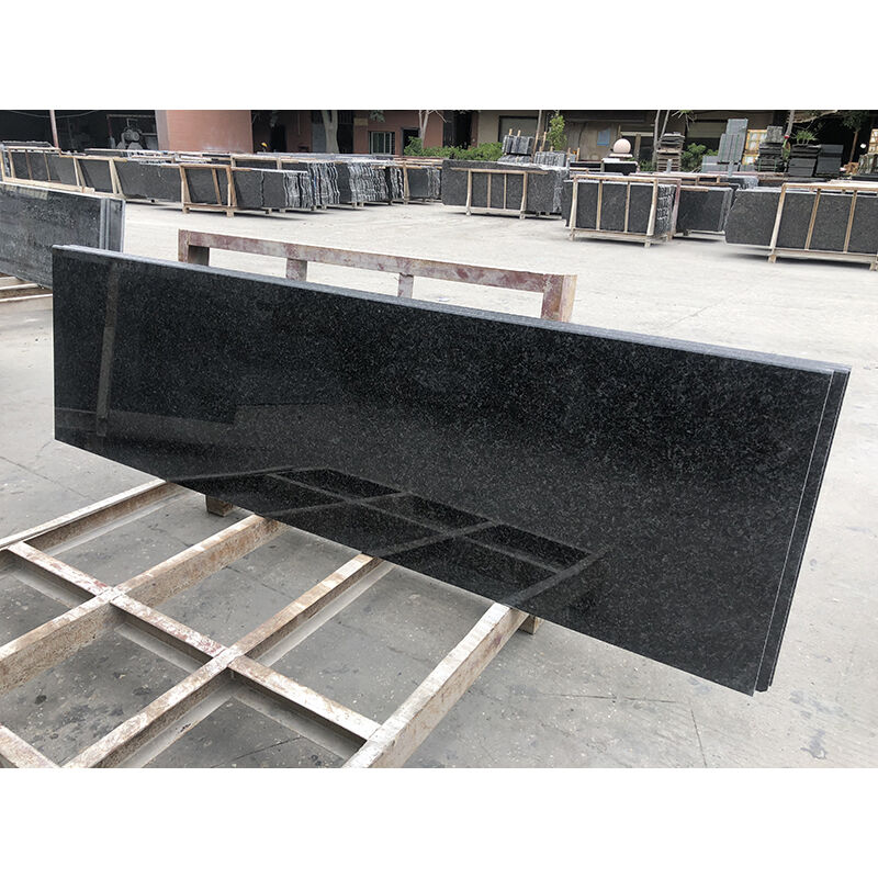 Tấm đá hoa cương Angola đen 240up×120up×2cm, gạch sàn và mặt bàn đánh bóng