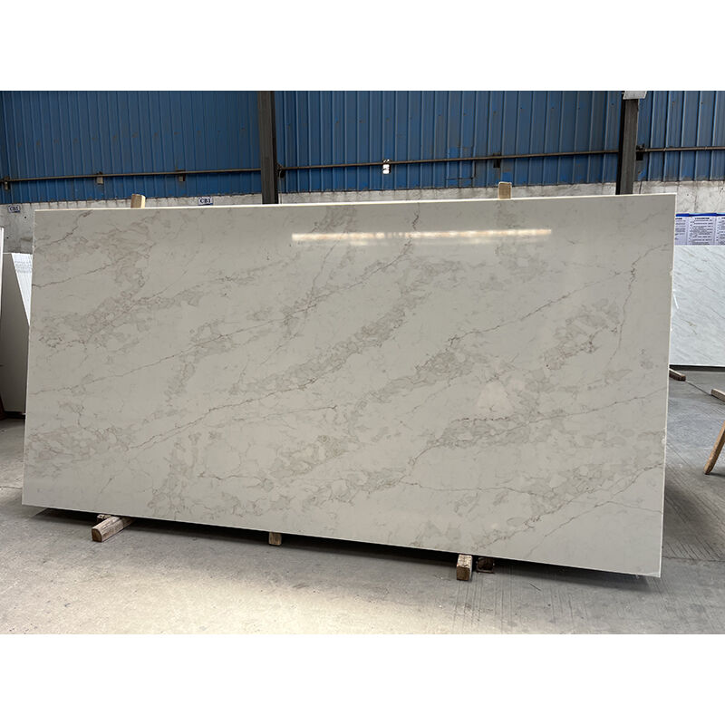 Calacatta Quartz Surfaces Multicolor Veins Quartz Slabs, Model No.:NS1022, The size of slabs can be custom-made  for commercial project