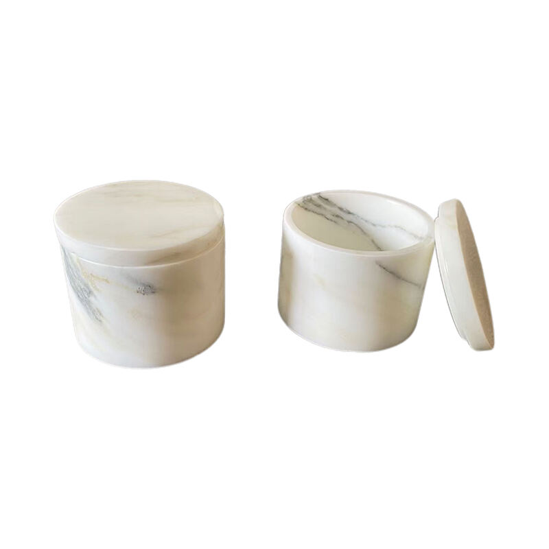 High Quality Natural Stone Salt Cellar With lid