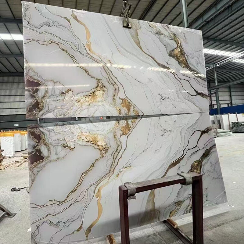 Gold Vein Artificial Marble NS-AS0037 270*180*1.8/2CM bathroom countertop, Interior walls, floors, window sills