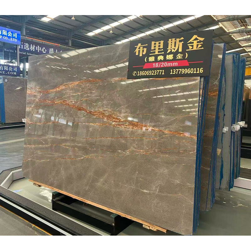 Tấm đá cẩm thạch Bris Golden cao cấp | Cung cấp trực tiếp từ nhà máy cho sàn, tường, cầu thang và mặt bàn