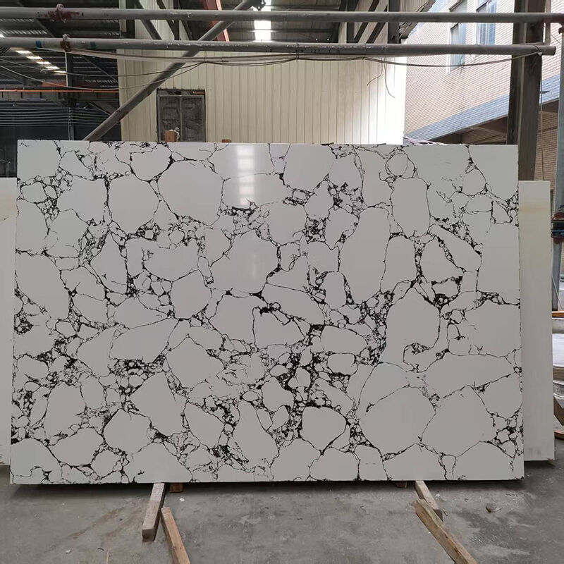 Đá cẩm thạch nhân tạo màu trắng Panda NS-AS0026 270*180*1.8/2CM mặt bàn phòng tắm, tường nội thất, sàn, bệ cửa sổ