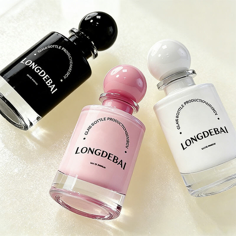 Crimp Neck Cylindrical Internal color spray Perfume Bottle With Round Dome Cap