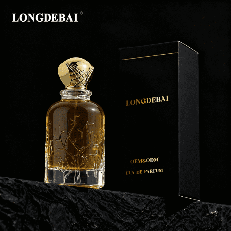 shishe parfum prej kristalor të kuq 30ml 50ml 100ml me relief 'Elk Forest' me kapak të argjendur me formë diamanti