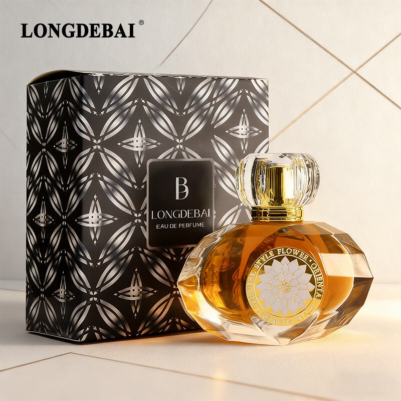 Multi faceted high crystal perfume bottle with transparent Acrylic bottle cap manufacture