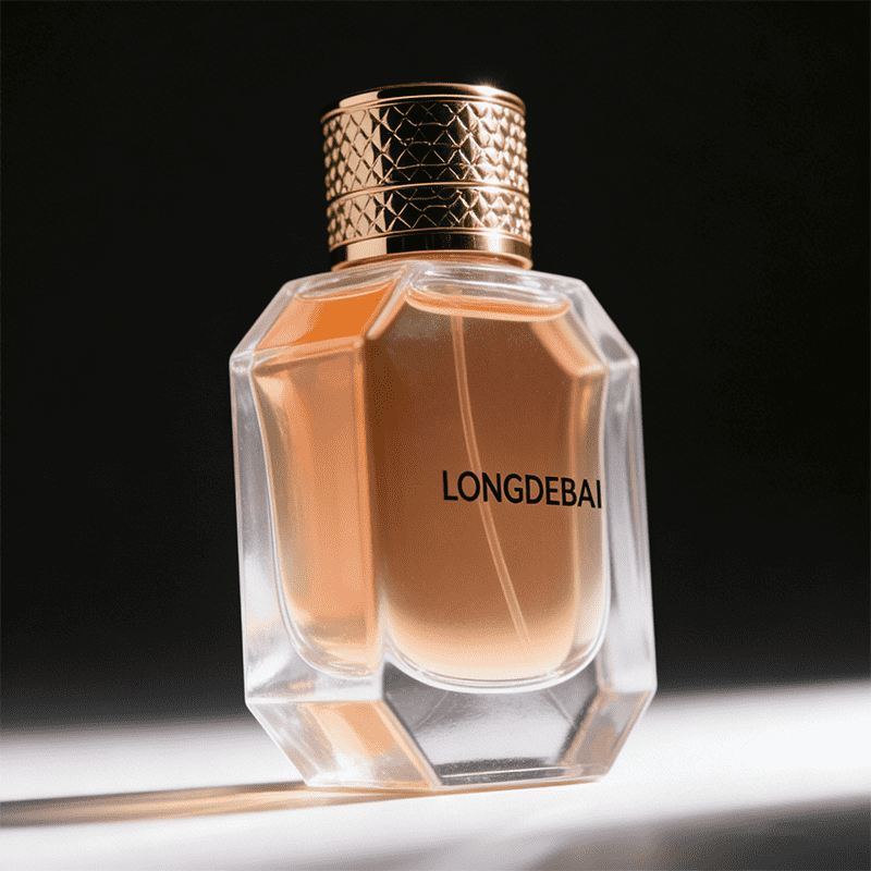 Flat 50ml Empty Perfume Bottle with Diamond-Patterned Zinc Alloy Cap manufacture