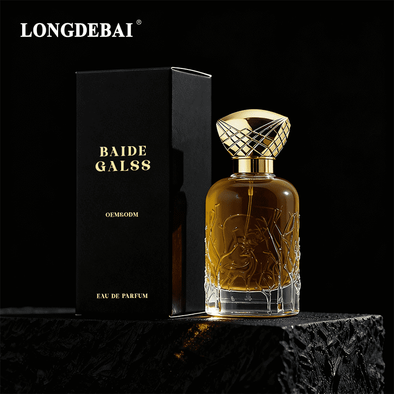 30ml 50ml 100ml Elk Forest Embossed Amber Crystal perfume Bottle with Gilded Diamond Top Cover