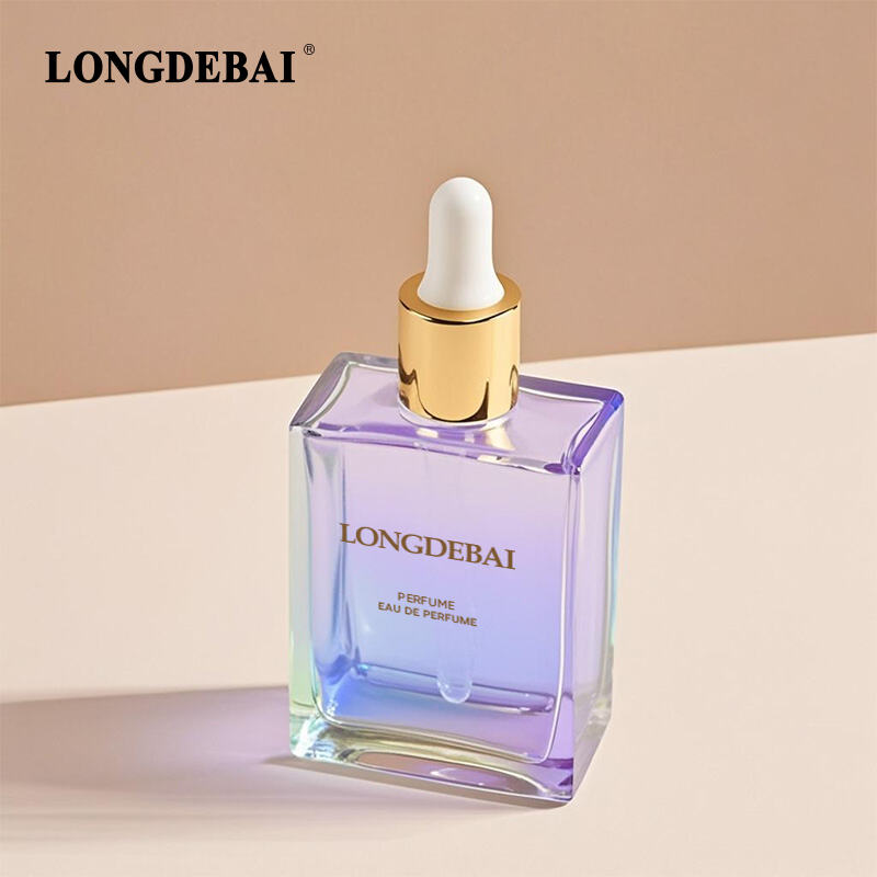 Laser Gradient flat Essential Oil Glass dropper Bottle manufacture