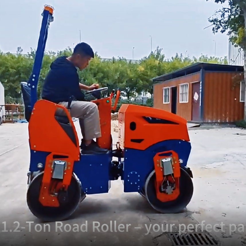 1,2 tonnu divveltnis ceļu veltnis