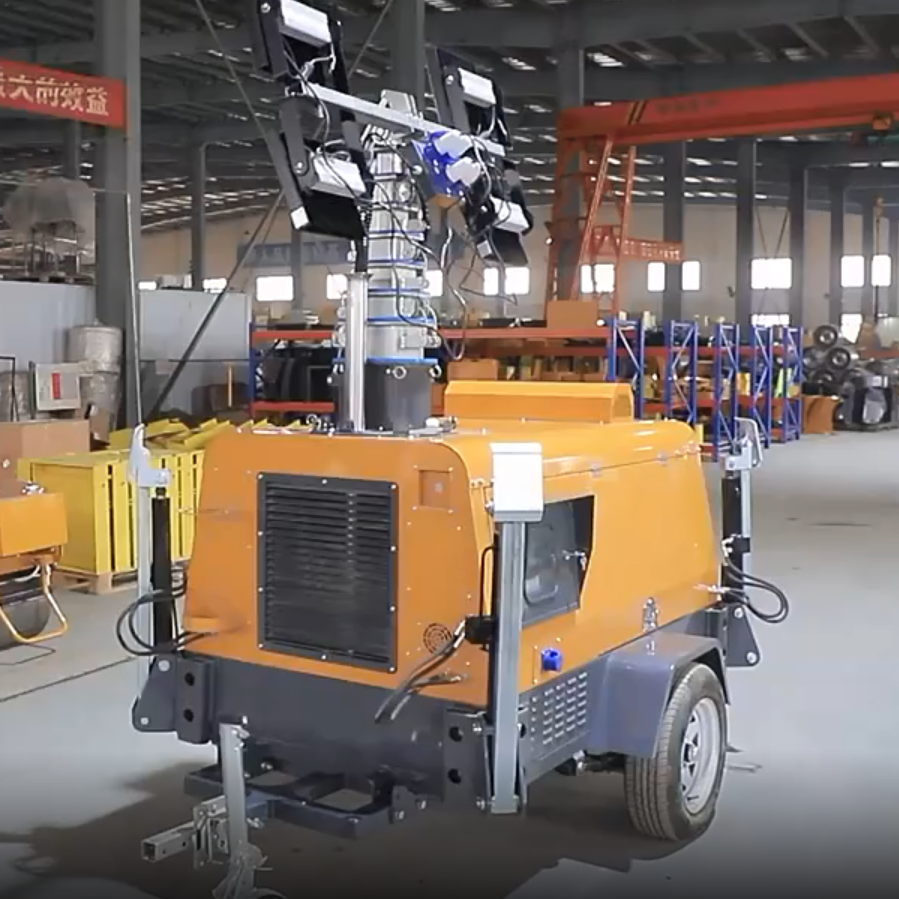 turn de iluminat cu ridicare hidraulică, de 9 m