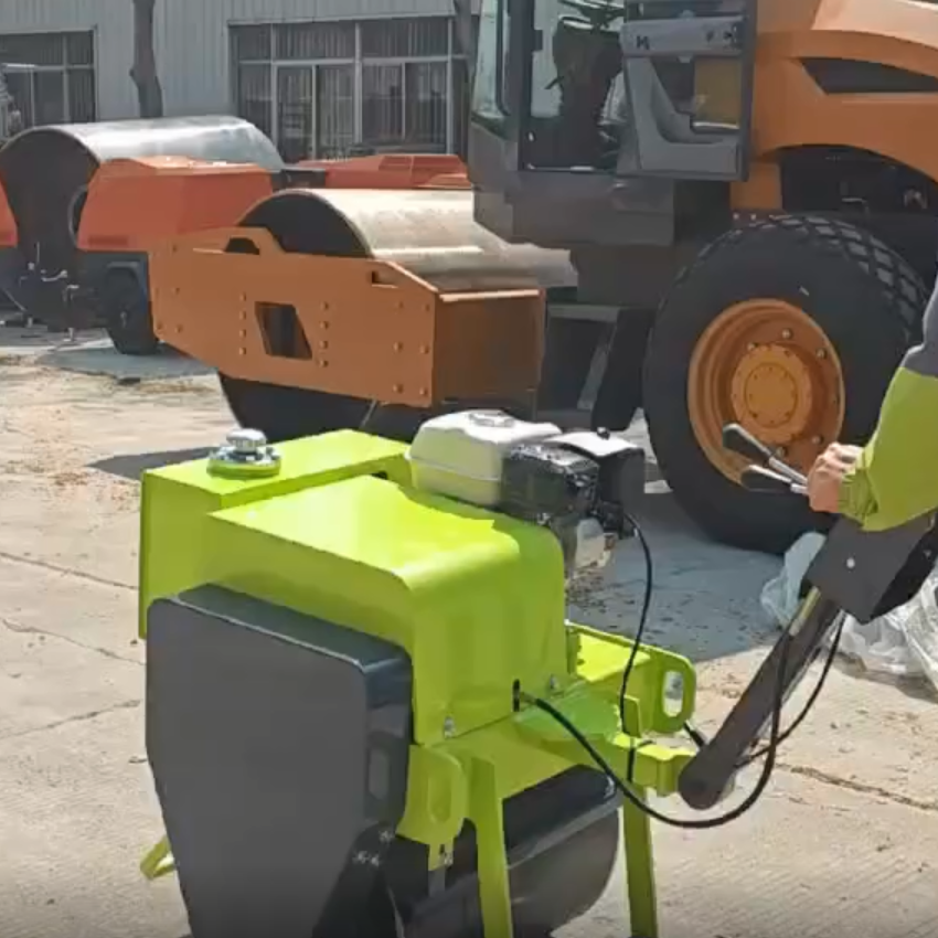 rulou pentru drumuri cu un singur tambur, de 300 kg, pentru utilizare în urma operatorului