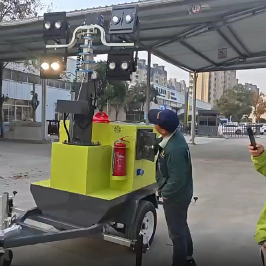 9 m elektriskais pacelšanas gaismas tornis