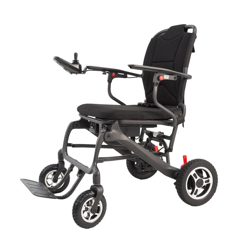 High-Performance Matte Carbon Fiber Wheelchair with 250W Brushless Motors – RZ-EC9002P