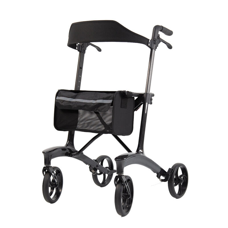 Lightweight Streamlined Carbon Fiber Rollator, 120KG Load, Folding Design – RZ-RC100D