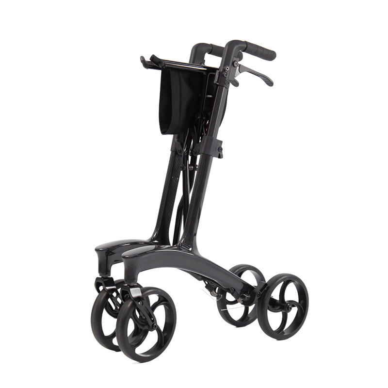 Lightweight Streamlined Carbon Fiber Rollator, 120KG Load, Folding Design – RZ-RC100D