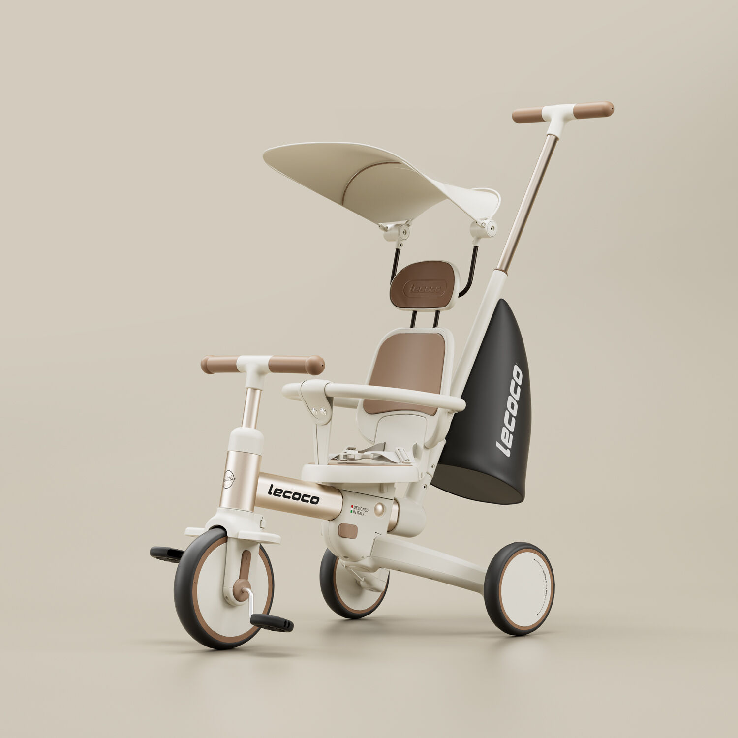 LECOCO Walker S3max - Panoramic Convertible Family Tricycle