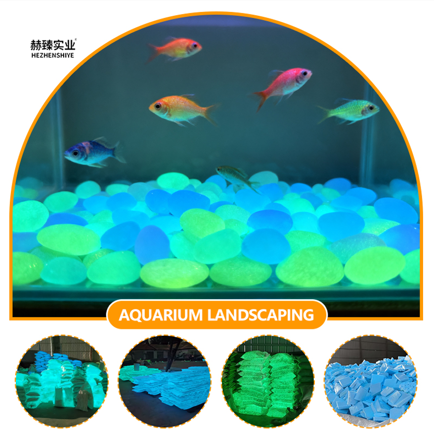 Long Afterglow Ceramic Luminous Stone, High Brightness Resin Glow Stone for Garden Path, Fish Tank, Fluorescent Pebbles, Export Luminous Stone