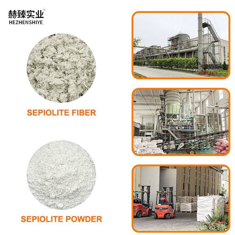 325 mesh sepiolite powder for coating anti-crack mortar, 100 mesh sepiolite fiber for building materials insulation material.