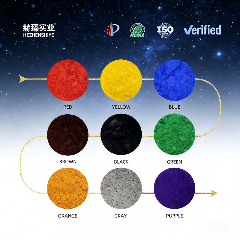 Pigment iron oxide (Fe2O3): Muaj kev txuas nrog zoo heev rau cov coating rau lub tsev, rau cov lub cev uas txaus rau kev sib tshuam, thiab rau cov brick uas muaj li