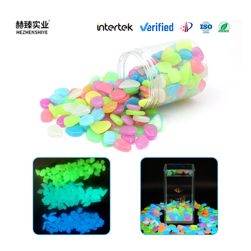 Self-Luminous Ceramic Luminous Stone, Light-Charging Resin Glow Pebbles for Garden, Aquarium Fish Tank, Architectural Decorative Luminous Aggregate