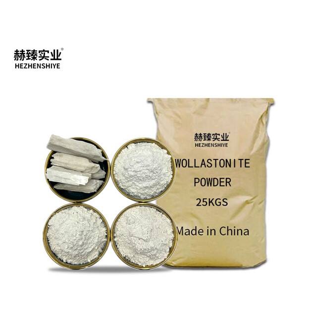 Acicular Refined Mineral Wollastonite Powder Mineral Metallurgical Uses China Wholesale Densified Friction Materials