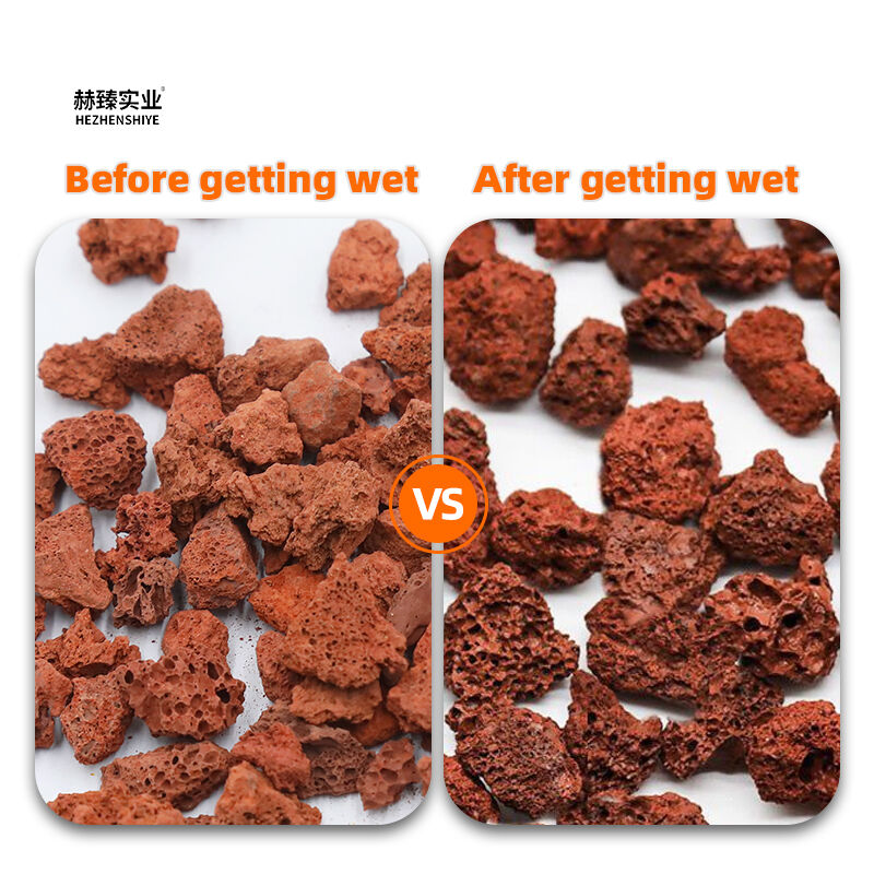 Red Volcanic Stone Large Blocks Landscaping Villa Courtyard Pool Revetment Aquarium Bottom Sand Filter Material Natural Porous Lava Rock