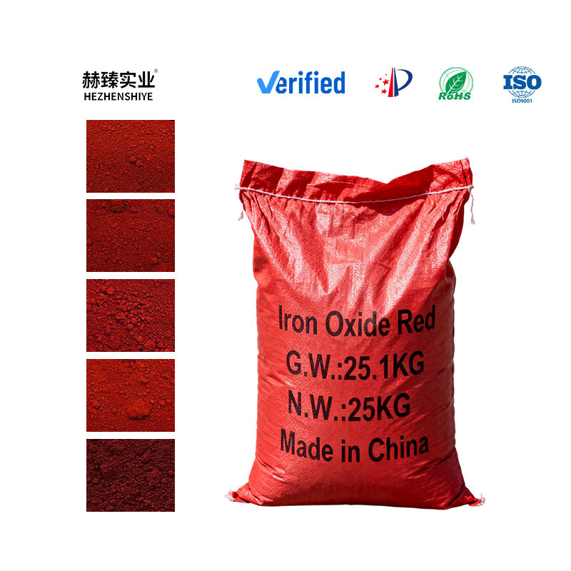 Pigment coating zoo tshaj plaws: iron oxide li red, yellow, blue, white, gray, purple, black, green, brown, FE2O3
