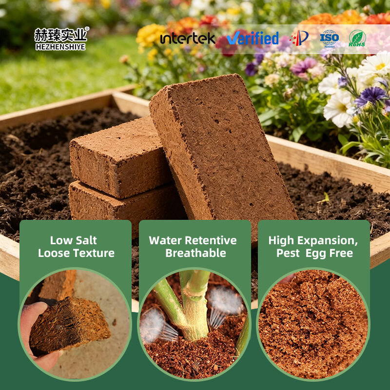 Peat Free Coco Coir Brick for Eco Friendly Sustainable Gardening Practice