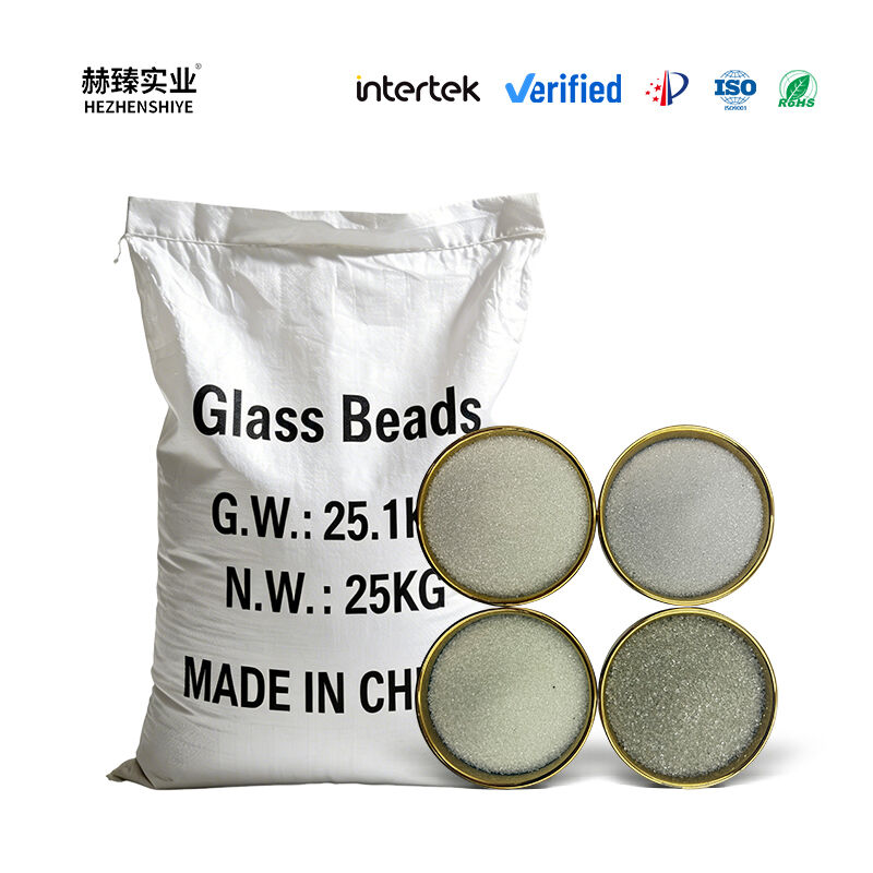High-strength sandblasting glass microbead abrasive solid glass beads 30-320 mesh glass sand