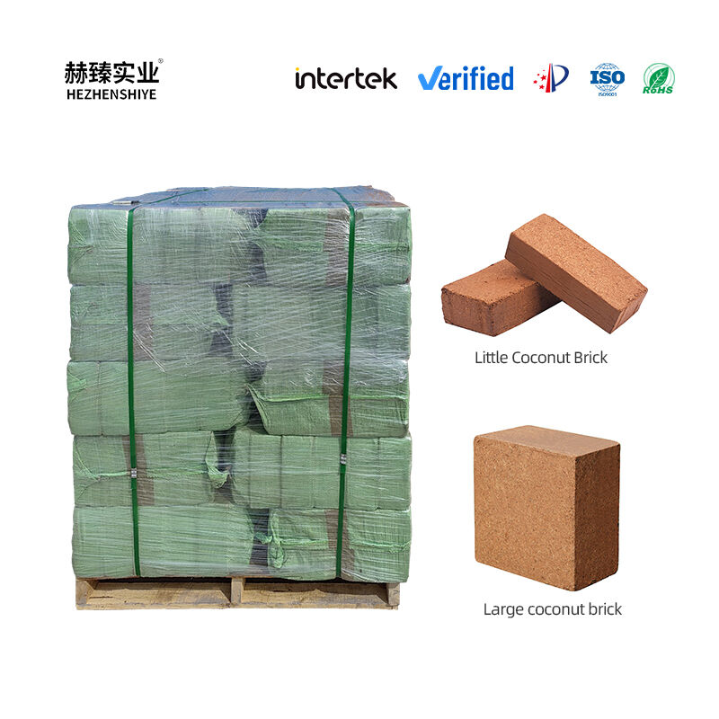 Coco Coir Brick for Landscaping Greenhouse Desalted Sterile Coco Block Compressed Nutrient Soil for Plants