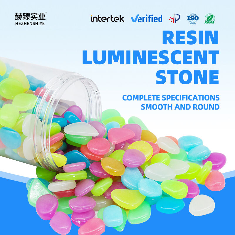 High Brightness Long Lasting Ceramic Luminous Stone & Resin Glow Pebbles for Garden Landscape, Fish Tank Decor, Outdoor Road, Fluorescent Gravel Wholesale