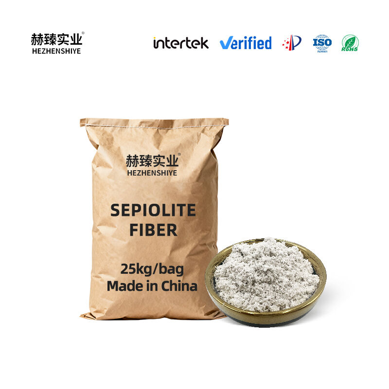 325 mesh sepiolite powder for coating anti-crack mortar, 100 mesh sepiolite fiber for building materials insulation material.