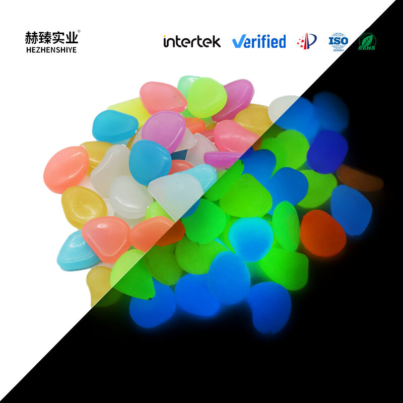 Eco-Friendly Non-Radioactive Ceramic Luminous Stone, Colorful Resin Glow Stone, Terrazzo Aggregate, Indoor & Outdoor Decorative Luminous Pebbles