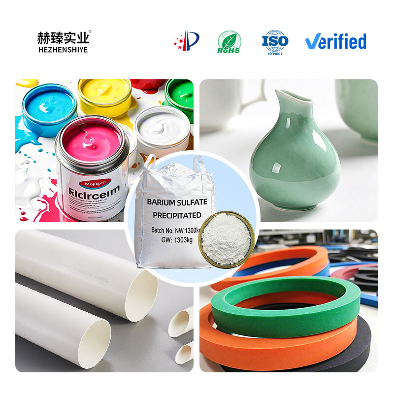 Precipitated Barium Sulfate Baso4 High Whiteness And Fine Particle Size For Paint Coating Plastic Rubber And Masterbatch Industrial Applications