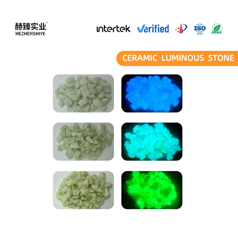 UV Resistant Ceramic Luminous Stone, Fade Resistant Resin Glow Stone for Outdoor Landscape, Interior Soft Decor, Multi-Size Fluorescent Pebbles