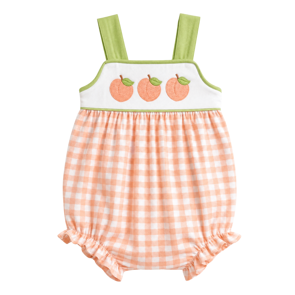 Pršenica Applique 100% Pamuk Skin Friendly Baby Girls Bubble Romper