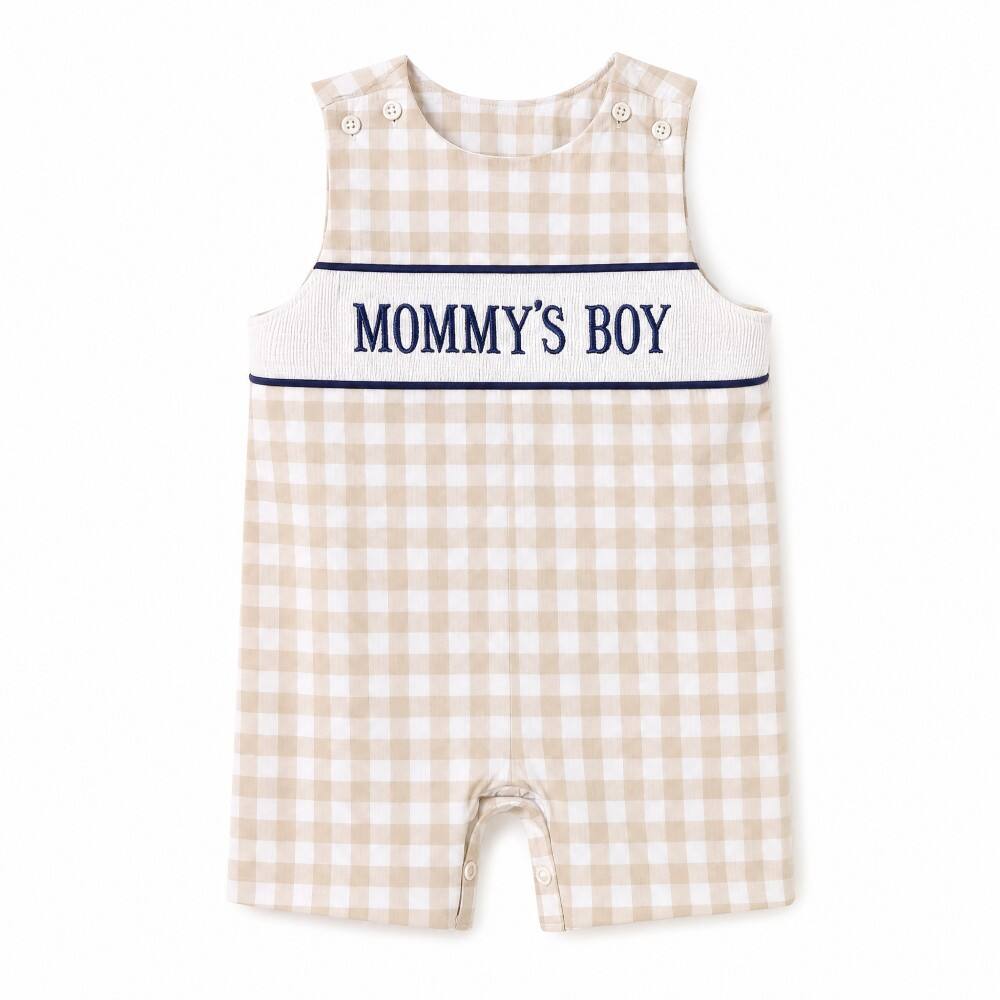 Baby Majčin dan Gingham Shortall Romper Boutique Summer Boy Jumpsuit