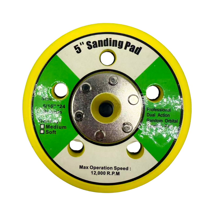 5 tommer 5 hullers krok-og-løkke autopolermaskine skumplade til polering