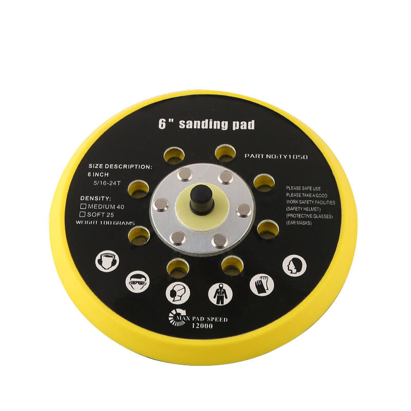 6 Inch 17 Hole Round Shape Pneumatic Sanding Discs for Grinder