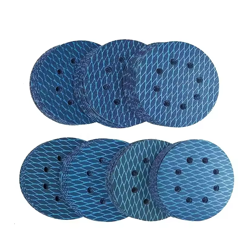 Diamond Shape Assorted Grit Sanding Discs5 inch 8-Hole Hook Loop Ceramic Customizable OEM Random Disc Paper