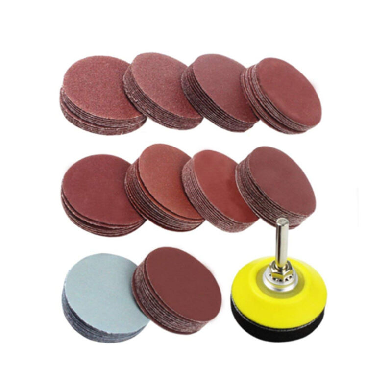 2-Inch 50mm Abrasives Set 103pcs Polishing Disc & Sand Drill Grinder Rotary Tools with Penumatic Pad for Painting Polishing