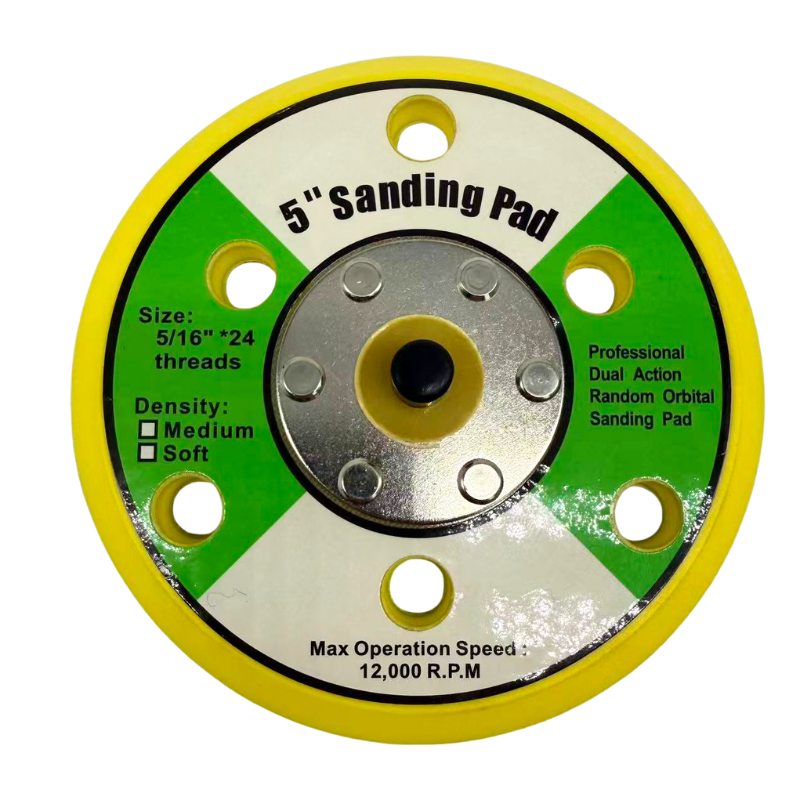 5 tommer 6 hullers 125 mm PSA bagplade til polering af bil, møbel og skønhed