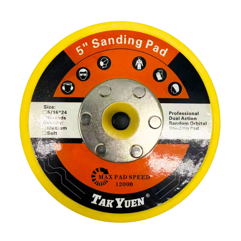 5 tommer pneumatiske slibemaskine krok-og-løkke plade til bilpolering