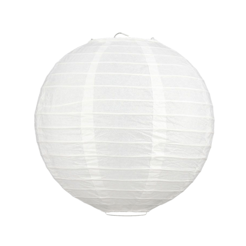 Lanterna Redonda de Papel Branco Puro – A Decoração Pendurada Definitiva e Atemporal para Casamentos Minimalistas, Artesanatos DIY e Eventos